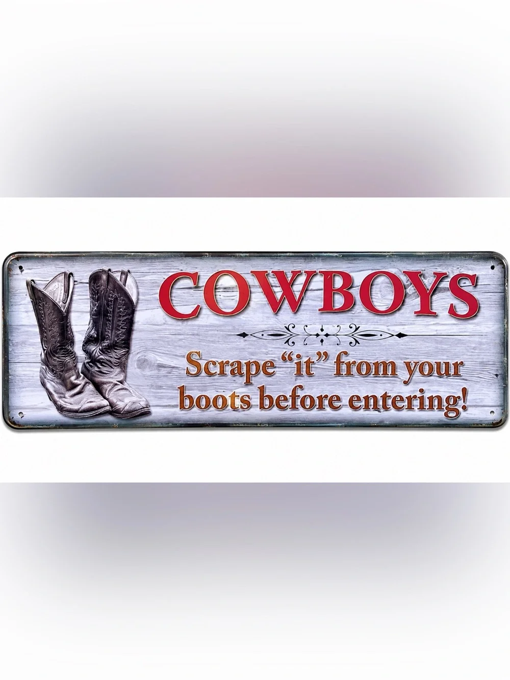 NEW Cowboys Metal Sign